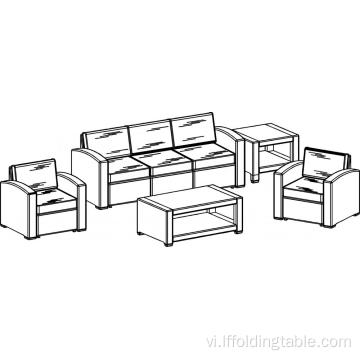 Sofa nhựa 5 chỗ ngoài trời